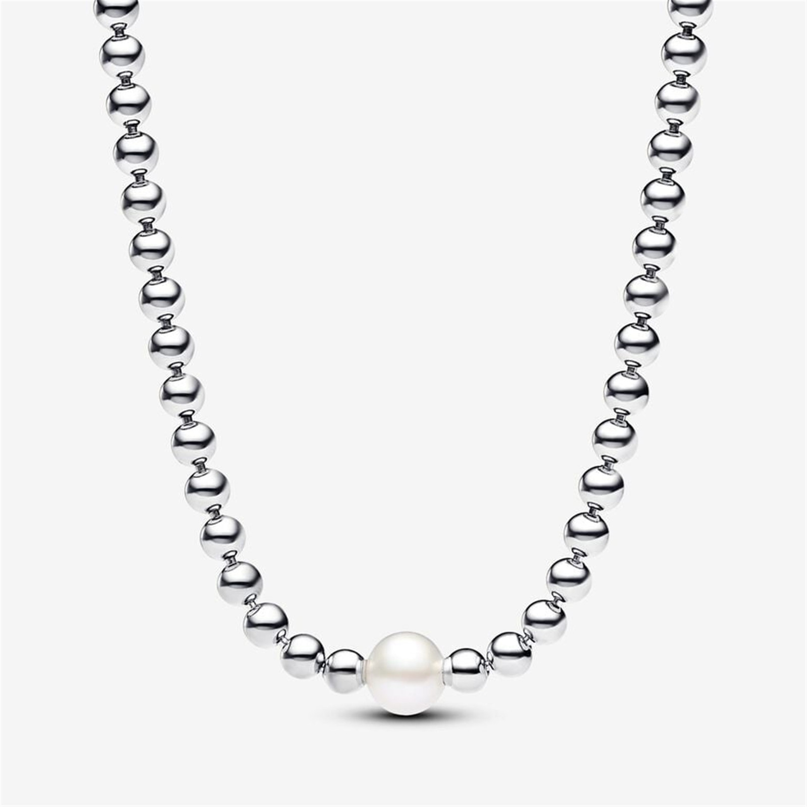 S925 Silver Treated Freshwater Cultured Pearl & Beads Collier Necklace