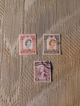 Lot Of 3 Sarawak Cancelled Postage Stamps Vintage Collection VTG Set - £28.23 GBP