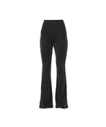 No Boundaries Junior&#39;s Lurex Flare Pants, Black/Silver Metallic Size XXS... - $289.13 MXN