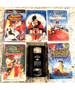 6 VHS Lot: Little Mermaid 1 &amp; 2, Aladdin, 101 Dalmatians, James &amp; Giant ... - $6.39