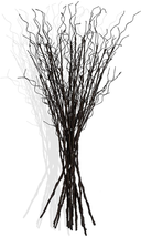 12 Pcs Artificial Curly Willow Branches Plants Decorative Brown Twig Stems NEW - £22.09 GBP