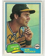 rob picciolo signed autographed card 1981 topps - $188.24 MXN