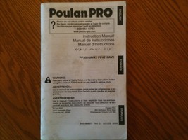 Poulan chainsaw owners manual -- PP3526AVX &amp; PP4218AVX 14&quot; 16&quot; green col... - $3.95