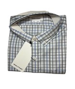 Ministry of Supply Aero Button Down Blue Grey Check Size XXL New - £41.77 GBP
