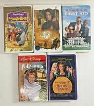 Lot Of 5 Walt Disney VHS Clam Shell Movies Vintage Pollyanna Sinbad Jungle Book - £26.11 GBP