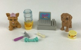 Barbie Pets Animal 8pc Lot Accessories Brown Puppy Dogs Water Register Mattel B3 - £13.88 GBP