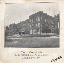 1904 The Valdes Hotel Valdosta GA Postcard Georgia ED Farrell Proprietor - £11.04 GBP