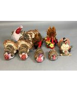 Lot Of 8 Turkey Thanksgiving Autumn Decorations Figurines - $23.29 CAD