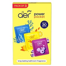 Godrej Aer Power Pocket | Air Freshener- Bathroom &amp; Toilet Assorted Pack of 3 - £10.38 GBP