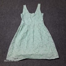 Guess Dress Women Size XS Floral Lace Mint Green Mini Button Back - $21.59