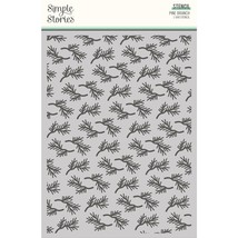 Simple Stories Trail Mix Stencil 6&quot;X8&quot;-Pine Branch MIX20327 - £16.70 GBP