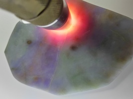 Icy Lavender/Green Burma Jadeite Jade Polished Slice Stone # 210 g # 105... - $2,600.00