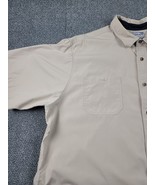 Carhartt Shirt Mens 3XL Khaki Button Up Work Shirt Heavy Duty Outdoors R... - $24.63