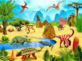 Dinosaur World Jigsaw puzzle for boys Dinosaur puzzles Lands of Dinosaurs - £26.29 GBP