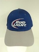 Bud Light Beer Blue &amp; Gray Adjustable Snapback Trucker Hat - Excellent! - £7.65 GBP