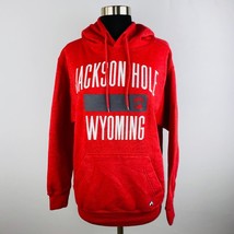 Jackson Hole Unisex S Wyoming Travel Tourist Destination Red Hooded Sweatshirt - £30.08 GBP