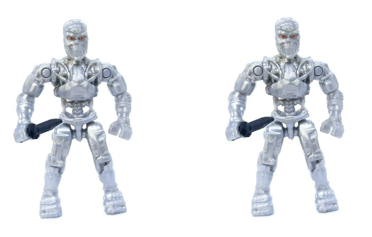 Mega Construx Terminator Genisys T-800 Endoskeleton Figure Lot x2 - $20.74