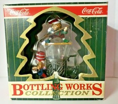 1996 Coca Cola Bottling Works Collection Christmas Ornament Elf Cleaning... - $14.99