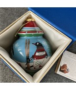 Pier 1 One Imports Li Bien 2017 Penguins Skis Sled Christmas Ornament - $33.94 CAD