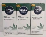 3 Pack NIVEA MEN Sensitive Calm Moisturizer with Hemp Seed Oil &amp; Vitamin... - $26.23