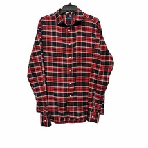 Good Man Mens Button-Up Shirt Red Plaid Long Sleeve Flannel Pocket Outdoor M New - £18.26 GBP
