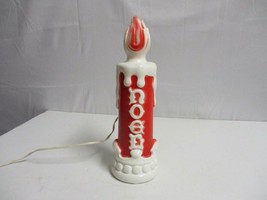 Vintage 1970 13” Blow Mold Noel Christmas Candle Empire Plastic Red White - £27.77 GBP