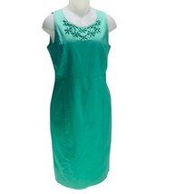 RAFAELLA Dress Size 8 Women&#39;s Sheath Sleeveless Jeweled Neck Midi - £11.97 GBP