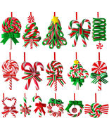 16Pcs Christmas Lollipop Ornaments, Colorful Mini Candy Cane Hanging Orn... - $425.49 MXN