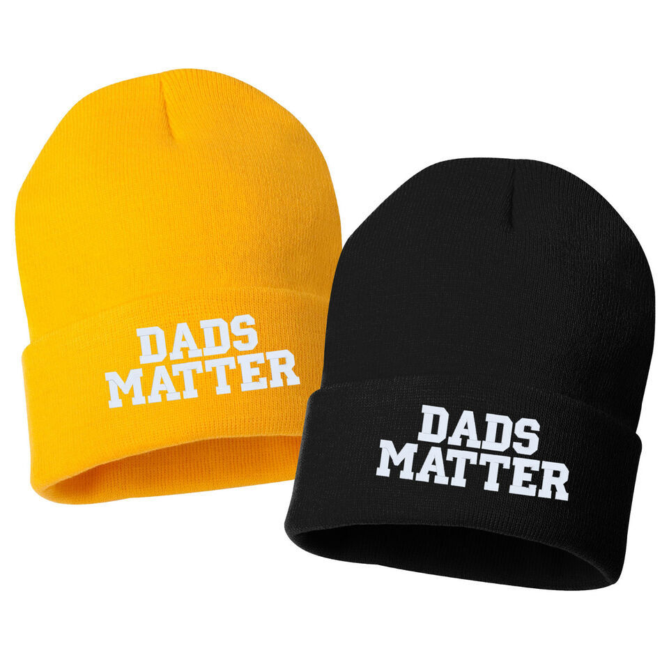 DADS MATTER Embroidered Cuffed Beanie Hat (PARENTAL ALIENATION) Winter Hat - $15.99