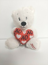 American Greetings 2022  XO Heart White Teddy Bear 7&quot; Plush Stuffed Toy - £11.66 GBP
