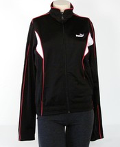 Puma Signature Agile Zip Front Track Jacket Black &amp; Pink &amp; White Women&#39;s NWT - £42.99 GBP