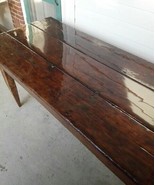 Handmade Dining Table, Burnished Wood,Resin top, tappered legs, custom o... - $4,133.11 CAD