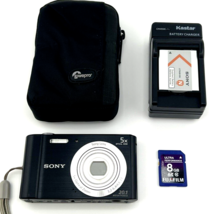 Sony CyberShot DSC W800 Digital Camera 20.1 MP 5x Zoom Black TESTED - $157.70