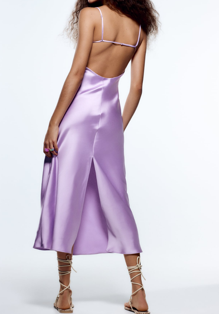 Zara Bnwt New. Lilac Midi Satin Slip and 50 similar items