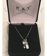 Kay Jewlers Sterling Silver Open Hearts Road Ahead Diamond Necklace - $170.50 CAD