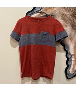 American Eagle Active Flex Tee Mens XS Heather Red Gray Striped Preppy C... - $236.47 MXN