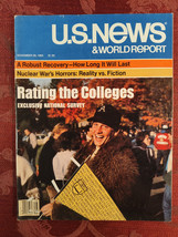 U S NEWS World Report November 28 1983 Rating the Colleges Economic Recovery - £11.25 GBP