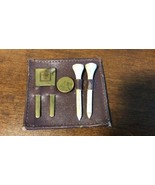 VINTAGE GOLF ACCESSORIES WOODEN TEES BRASS BALL MARKER &amp; DIVOT TOOL FOR ... - $9.92 CAD