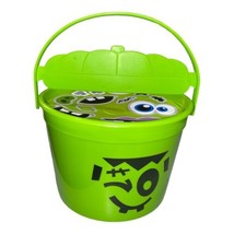 McDonald&#39;s Halloween 2023 Happy Meal Green Boo Bucket Pail Monster Stickers - £8.64 GBP