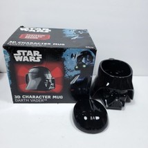 Star Wars 3D Darth Vader Character Black Ceramic Mug Lid In Box Not Perfect Cup - £24.10 GBP