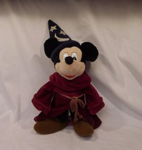 Fantasia Mickey Mouse Wizard Plush Toy 16&quot; Tall Stuffed Animal Rare hard... - $14.87