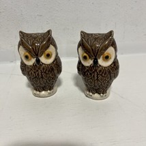 vintage ceramic owl salt and pepper shakers - $9.75