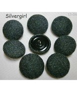 Set 8 Vintage Charcoal Grey Material Coat or Suit Metal Shank Buttons 3/4&quot; - $9.49 CAD