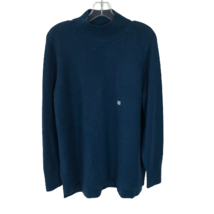NWT Womens Size XL Ann Taylor LOFT Factory Blue Marl Mock Neck Knit Sweater - £20.40 GBP