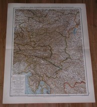 1912 ANTIQUE MAP OF AUSTRIA ISTRIA TRIESTE SLOVENIA LAIBACH CARNIOLA CRO... - £21.94 GBP