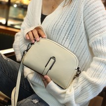 2022 Spring New Blue White Cross Shoulder Bag Small 100% Real Cow Leather Women  - £45.98 GBP