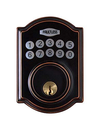 Faultless Aged Bronze Metal Electronic Deadbolt N/A - $80.55