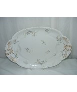 Vintage Haviland limoges China 17&quot; Meat Platter Scalloped Rim Blue Flora... - €48,40 EUR
