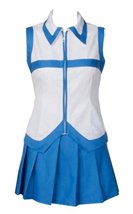 ZYHCOS Summer Cosplay Costume Women&#39;s Sleeveless Top with Skirt (Large) Blue - £28.74 GBP