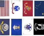 K&#39;s Novelties Wholesale Lot 2x3 USA + 5 Branches Military + Pow Mia + Al... - $32.88